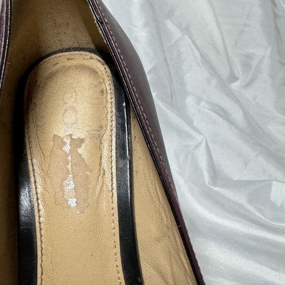 Coach Smith Beadchain Burgundy Maroon Beaded Trim Heels Size 8 - Picture 15 of 16